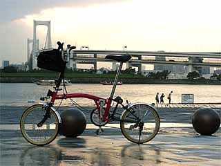 レインボーブリッジとMy Brompton L3